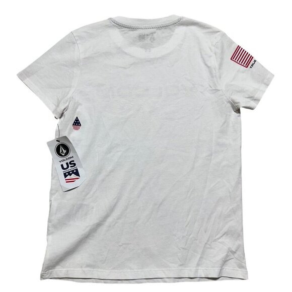 Volcom Womens‎ Size S (4-6) White USST US Snowboard Team Graphic Tee T-Shirt NWT - Picture 5 of 9